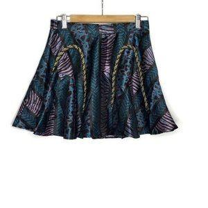 Endless Rose Rope Flare Animal Print Mini Skirt